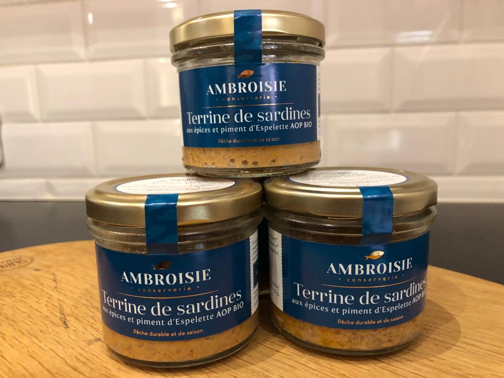 Terrine de sardine Bio aux épices & piment d'Espelette, Ambroisie