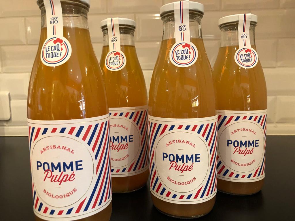 Jus de pommes pulpé