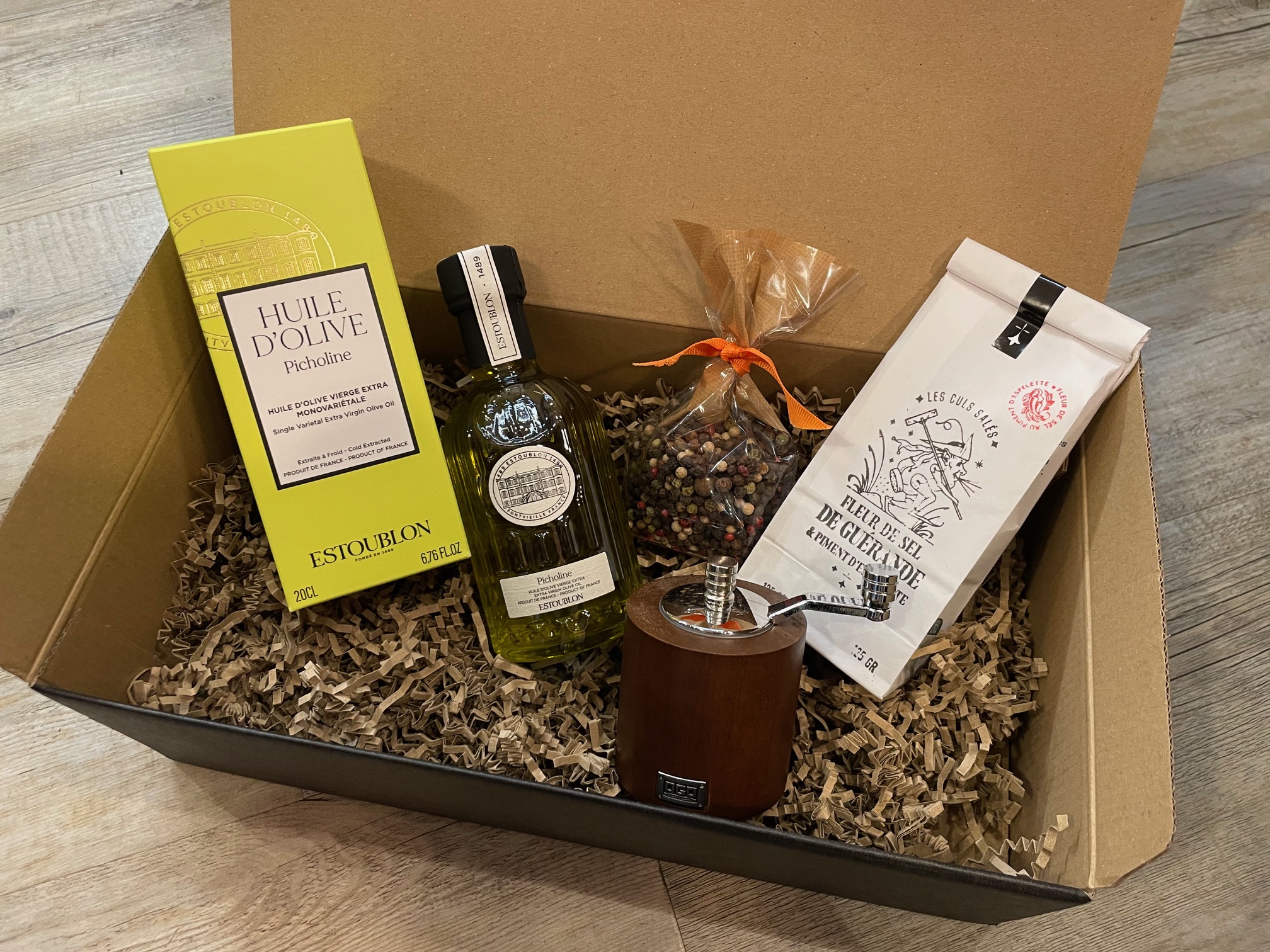 coffret condiments d'exception