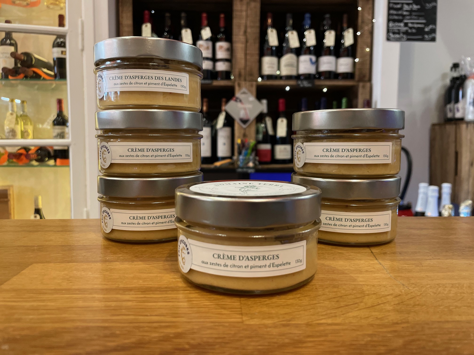 Crème de pointes d'asperges aux zestes de citron et piment d'Espelette, Domaine Terra