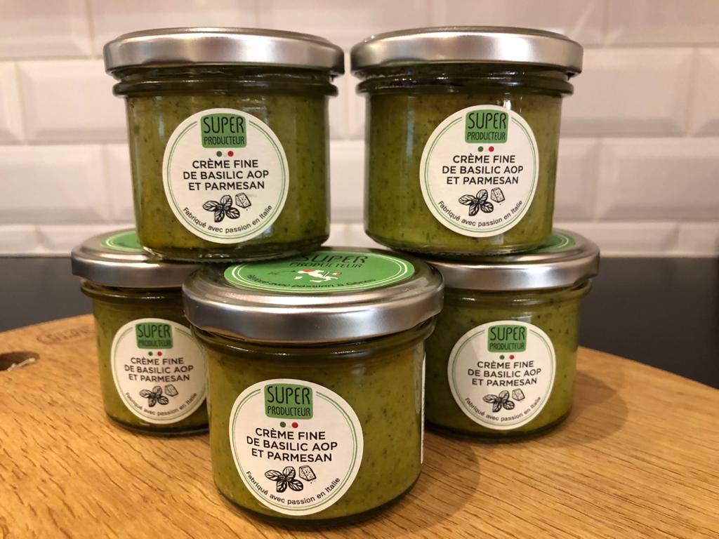 Crème fine de basilic AOP et parmesan, Superproducteur