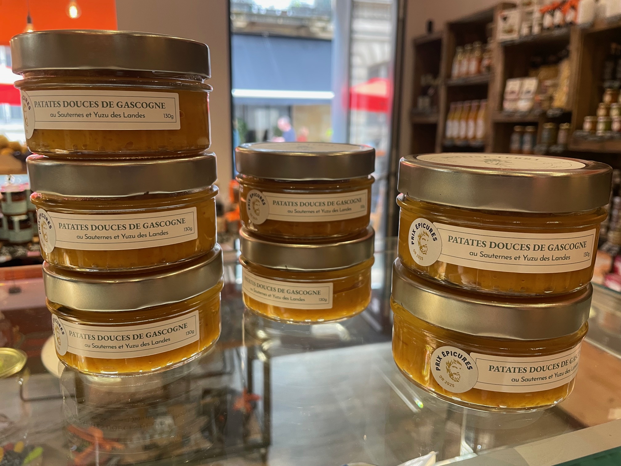 crémeux de patates douces de gascogne au sauterne & yuzu des landes, domaine terra (gironde)