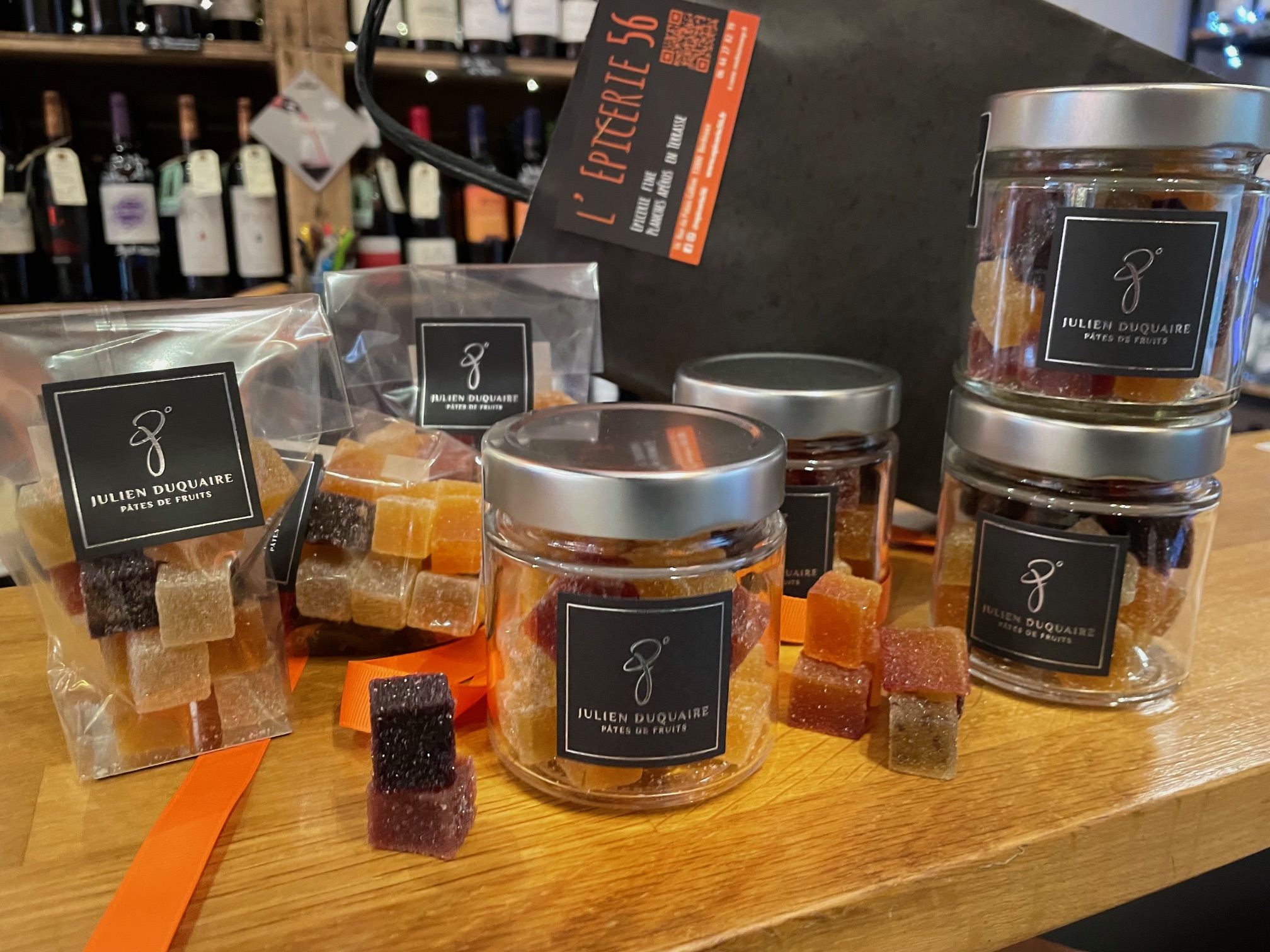 Verrine d'assortiment de pâtes de fruits Julien Duquaire, Quinsac.