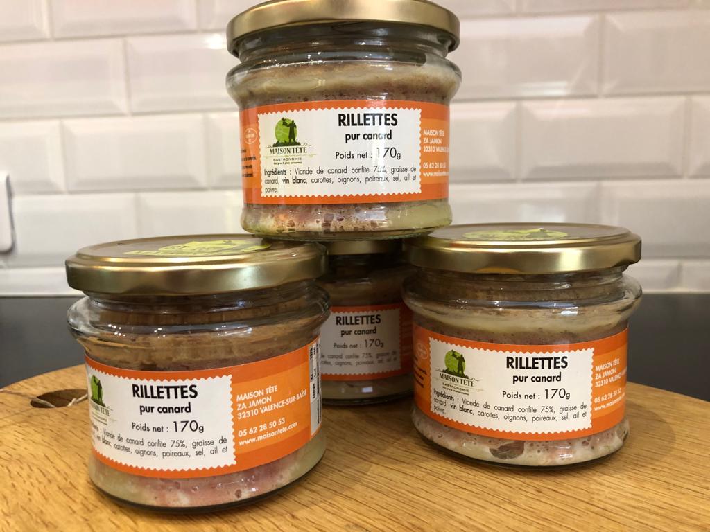 rillettes de canard Maison Tête